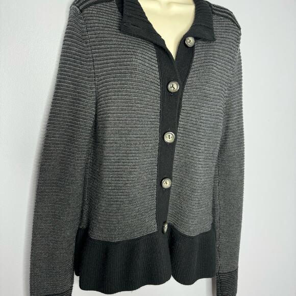 Club Monaco Merino Wool  Button Front Cardigan Heavy Knit Women's Large - Picture 2 of 12